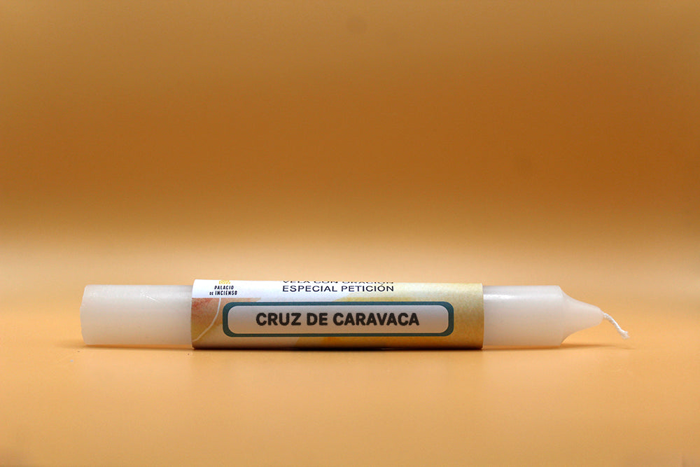 VELA CON ORACIÓN CRUZ DE CARAVACA