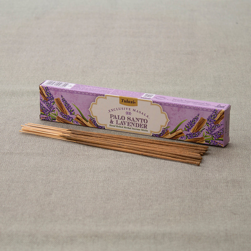 Incienso Palo Santo y lavanda Masala Tulasi 15 g en caja