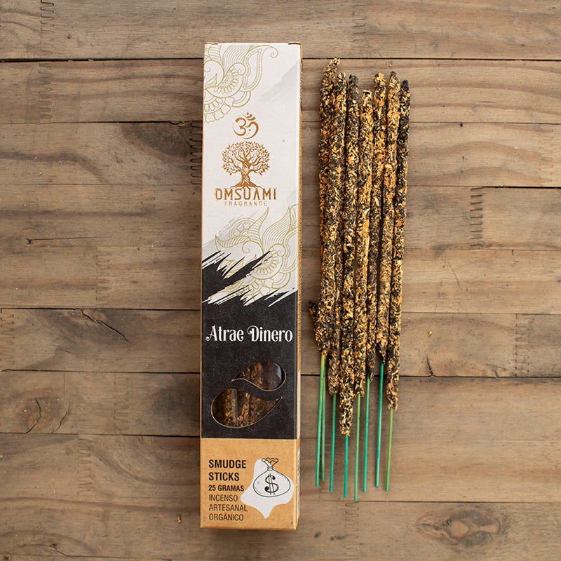 Incienso smudge atrae el dinero 25g en caja