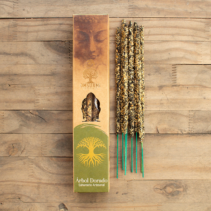 Incienso Smudge Buda Árbol Dorado 25g para prosperidad y limpieza energética