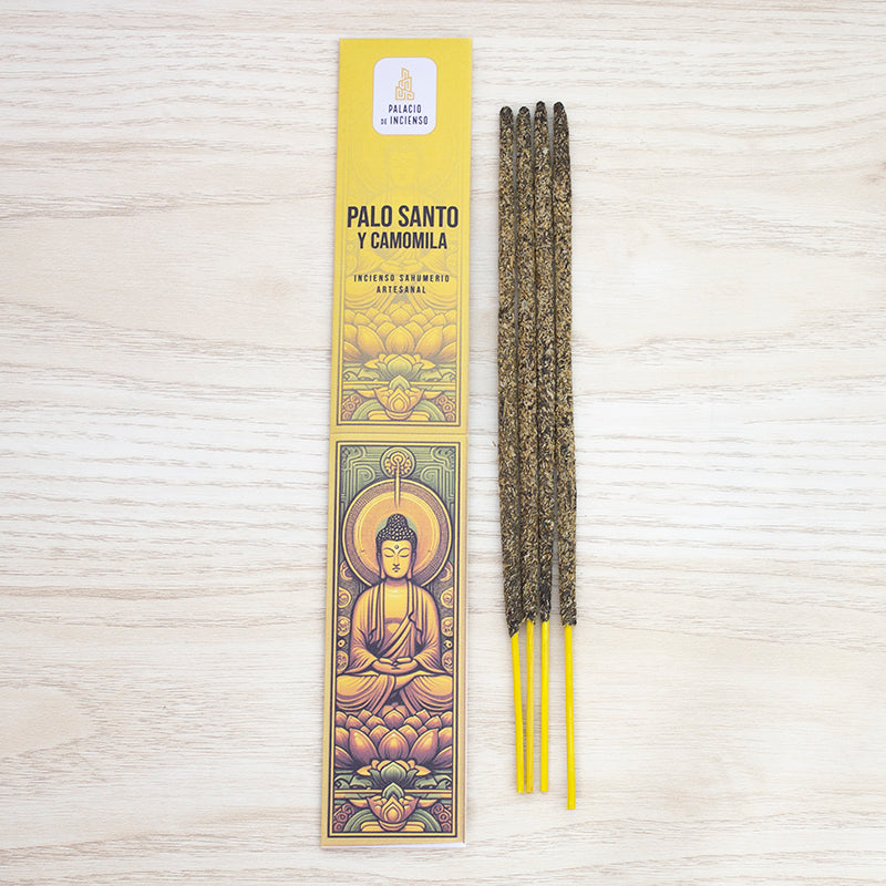 INCIENSO SAGRADO DE PALO SANTO Y MANZANILLA – CALMA, PURIFICACIÓN & ENERGÍA POSITIVA
