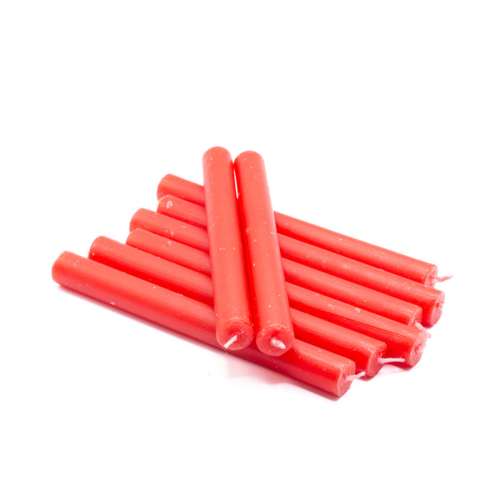 VELA DE PROMESA ROJA PAQ. 10UND.