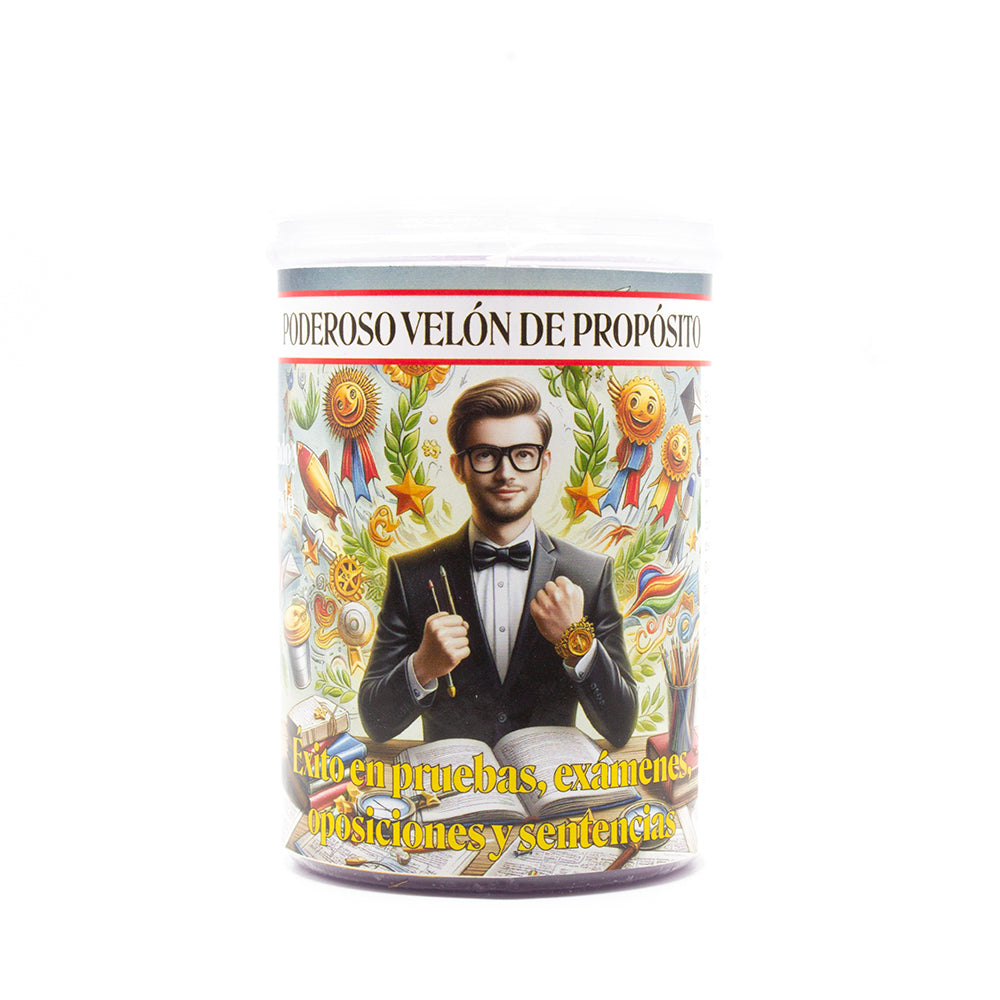 Mini velones de vaso con oración