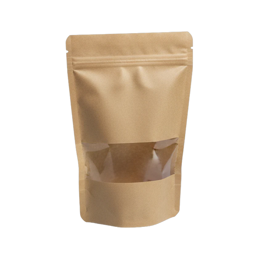 Bolsa doypack con ventana y cierre zip resellable
