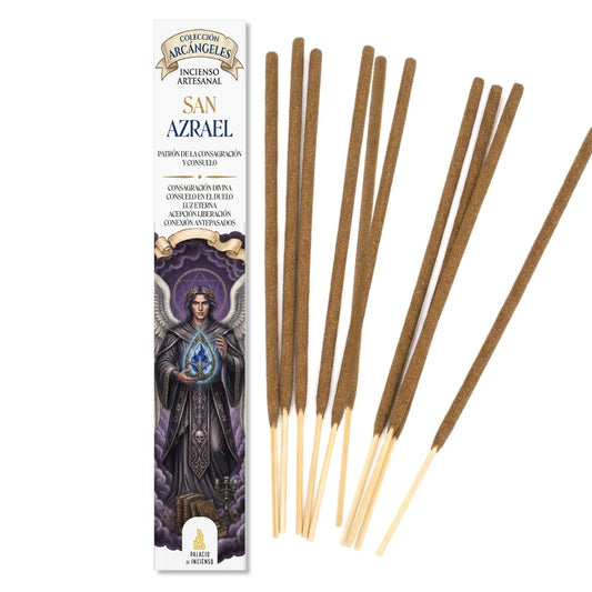 Incienso San Azrael Arcángel al por mayor para tiendas esotéricas, paz interior y consuelo espiritual.