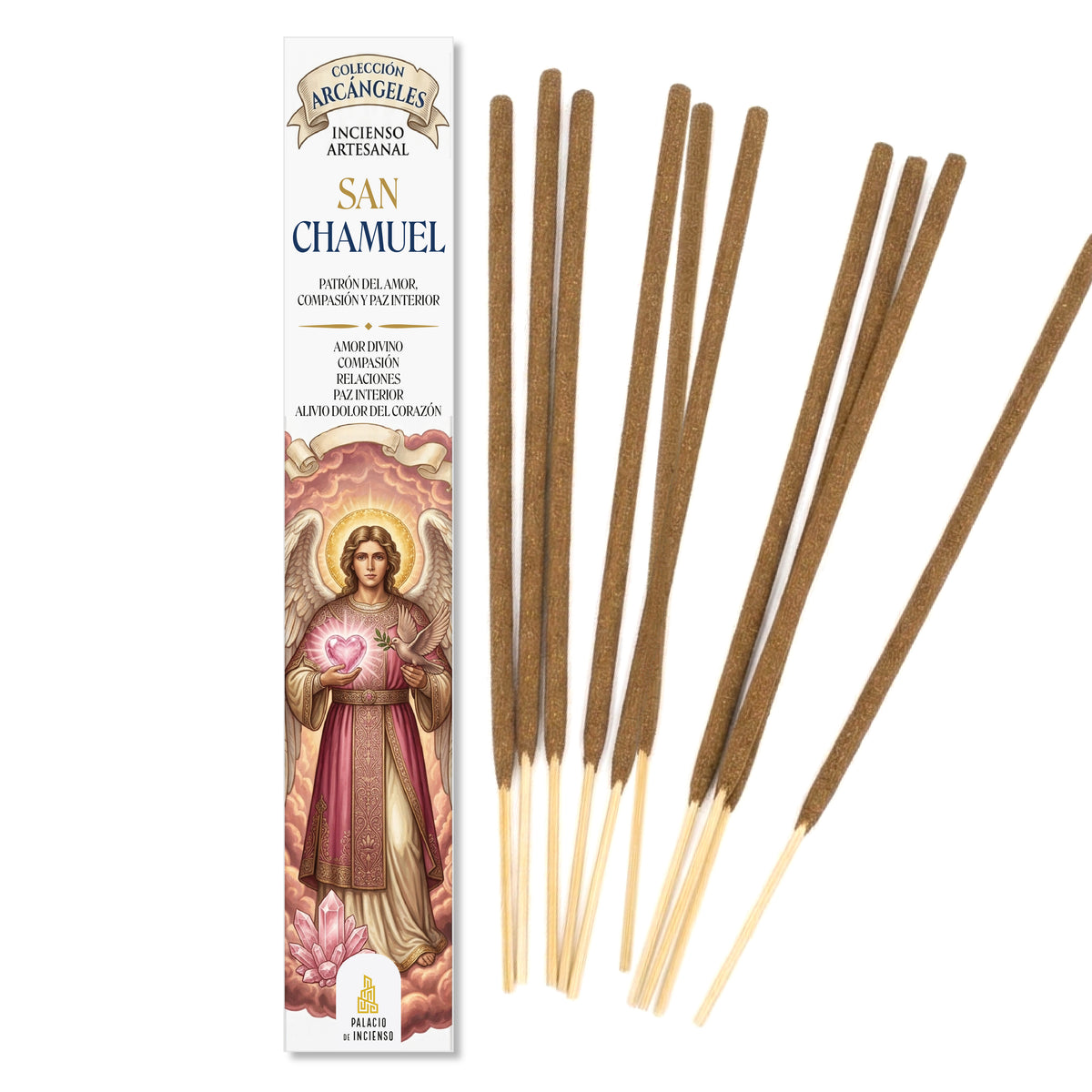 Incienso San Chamuel Arcángel amor e intención para tiendas esotéricas al por mayor.