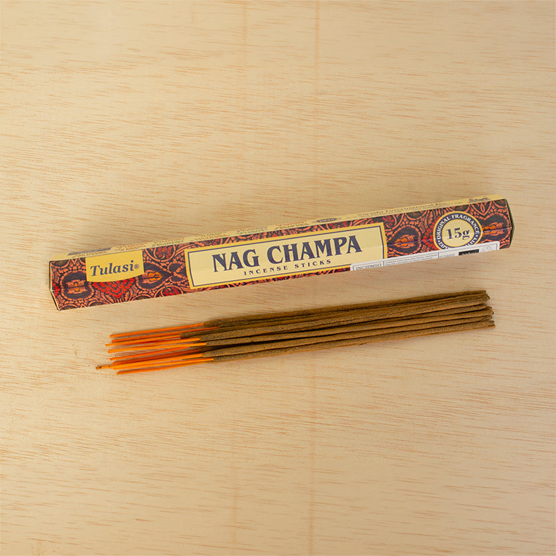 Incienso Nag Champa Tulasi 15G en caja hexagonal