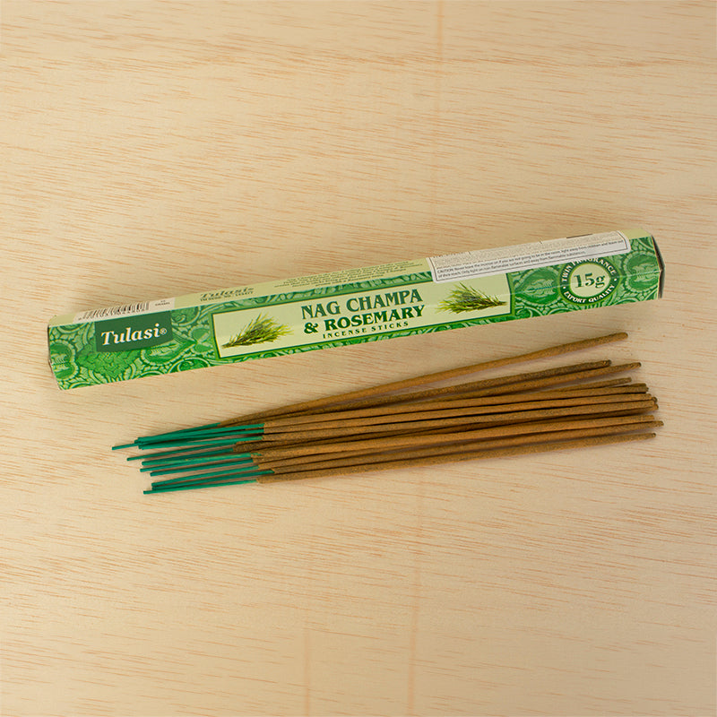 Incienso Nag Champa y Romero Tulasi 15G hexagonal