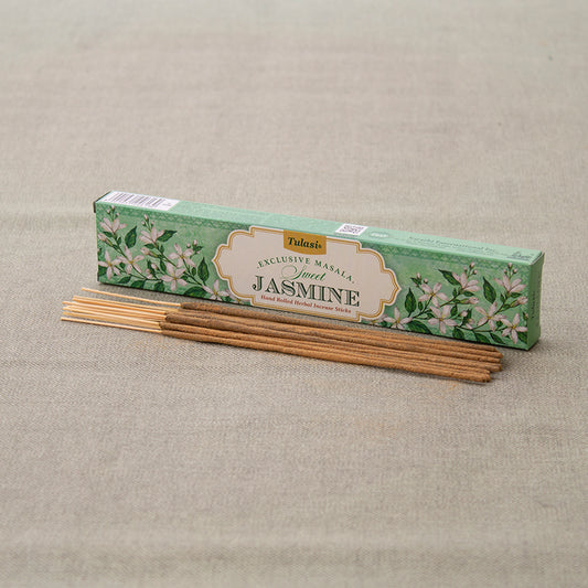 Incienso de jazmín Masala Tulasi 15 g en caja presentación mayorista
