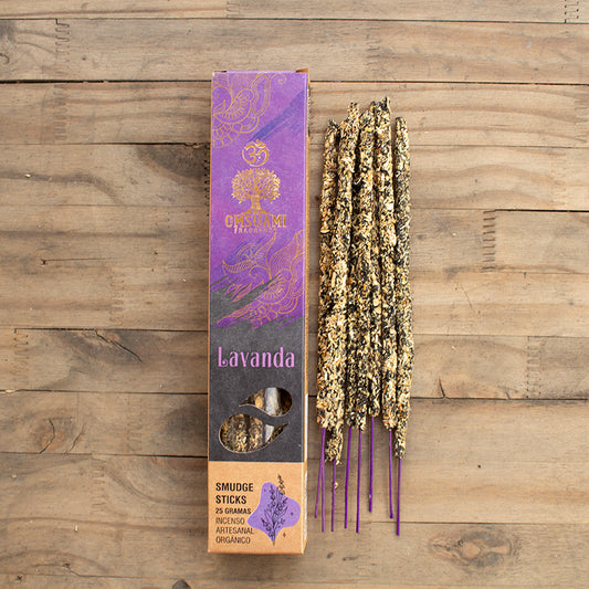 Incienso smudge de lavanda 25g en presentación para limpieza energética