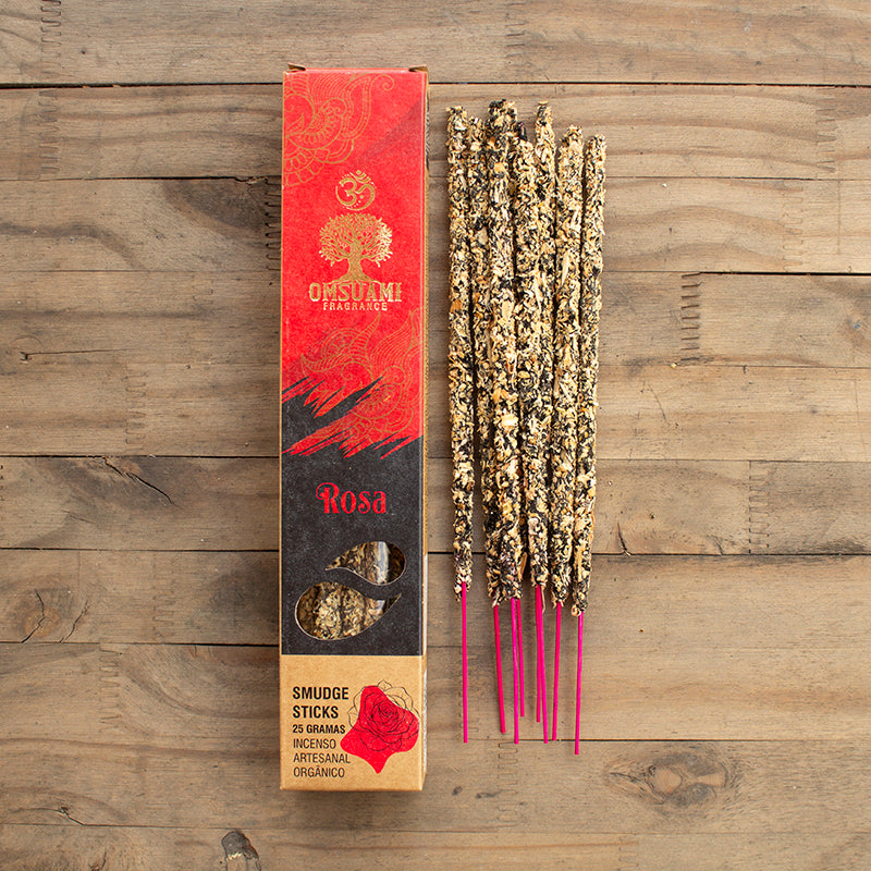 Incienso smudge de rosas 25g en formato comercial