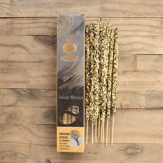Incienso smudge salvia blanca 25g en formato de venta