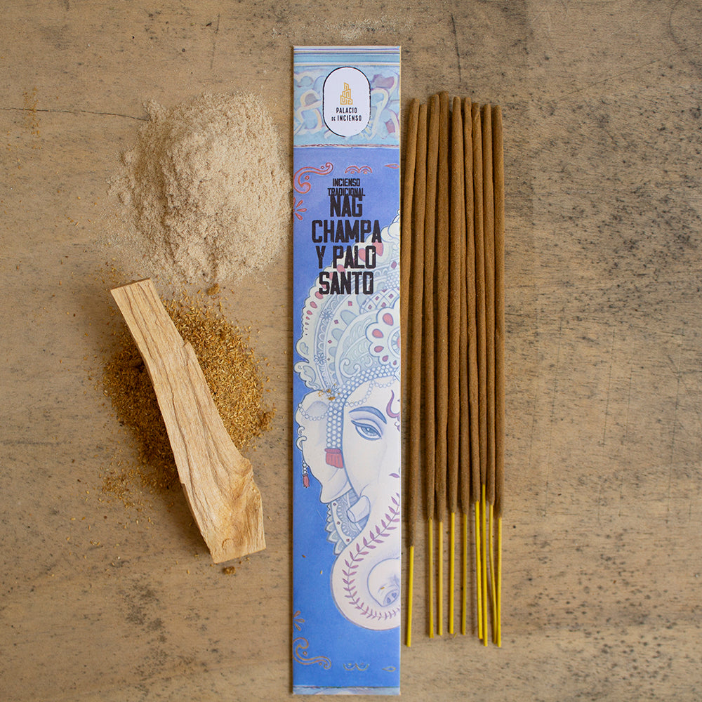 INCIENSO TRADICIONAL NAG CHAMPA Y PALO SANTO