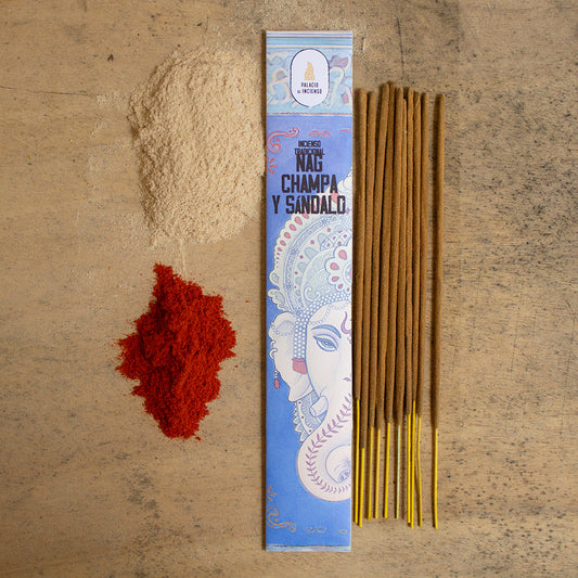 INCIENSO TRADICIONAL NAG CHAMPA Y SÁNDALO