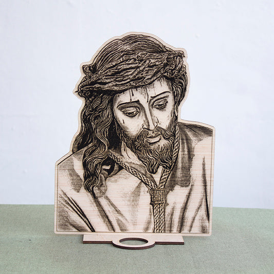 Altar Santísimo Cristo de las Tres Caídas de Triana en madera con portavelas
