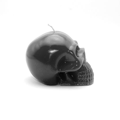 VELÓN CRÁNEO SANTA MUERTE NEGRA PARA PROTECCIÓN, JUSTICIA Y ROMPER ENERGÍAS NEGATIVAS