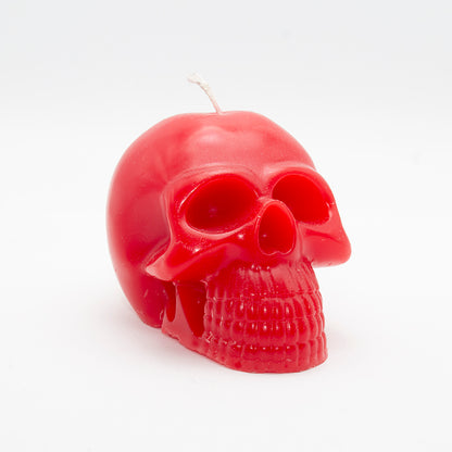 Velón Cráneo Santa Muerte Rojo para amor, pasión, pareja y bienestar emocional