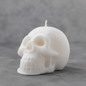 Velón Calavera Santa Muerte Blanca al por mayor ritualizado para salud, protección y limpieza espiritual.