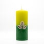 Velón Orula verde de alta calidad para mayoristas, ideal para rituales esotéricos y protección espiritual.