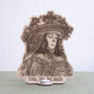 Virgen del Rocío de Pastora en madera grabada pequeño altar religioso con portavela para venta al por mayor.